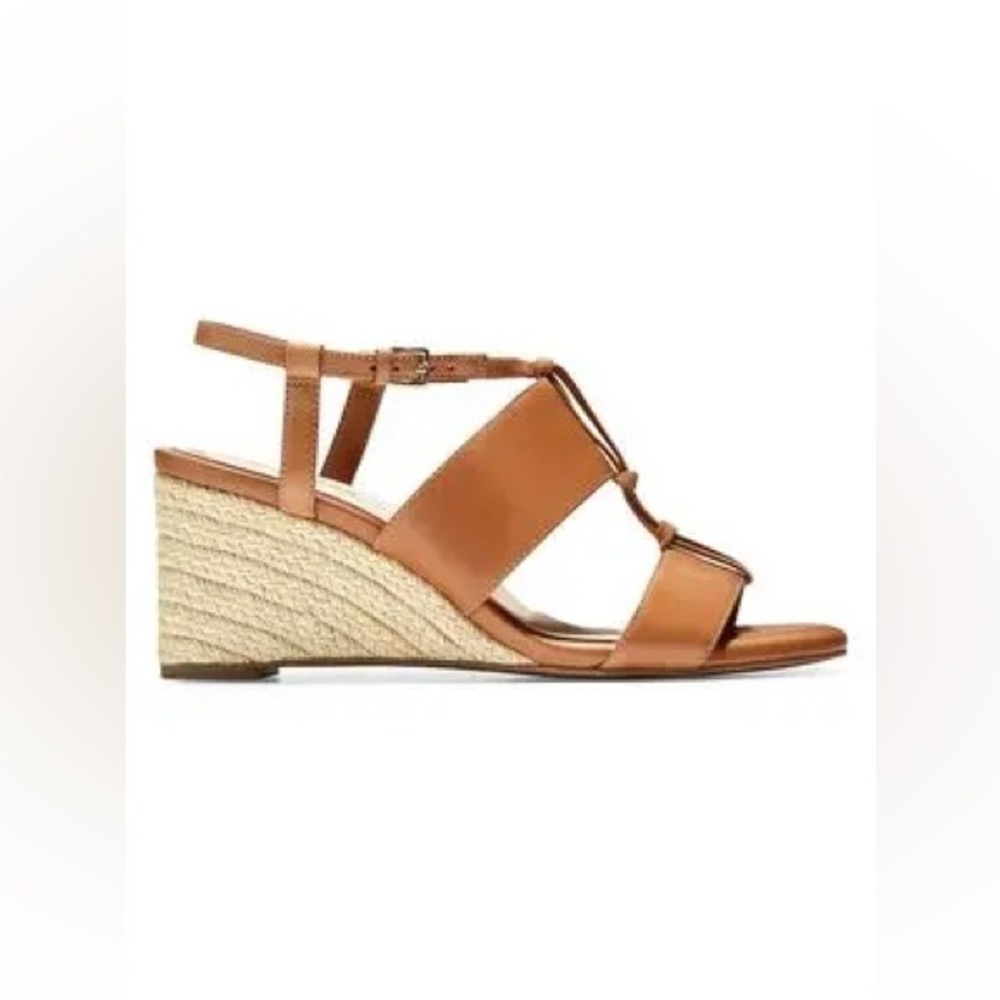 Cole Haan Women's Arletta Espadrille Wedge Sandal Size 8B Brown W21381 LNC